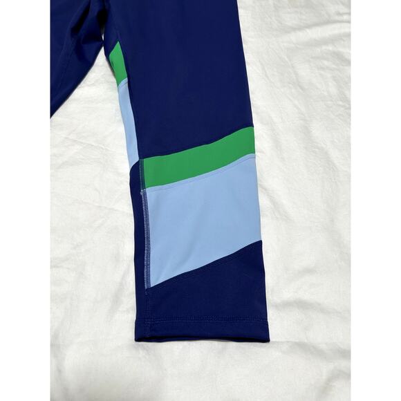 ID Ideology Womens Plus Size 1X Color Block 7/8 Legging Pants Blue Gym Yoga New - Picture 5 of 7